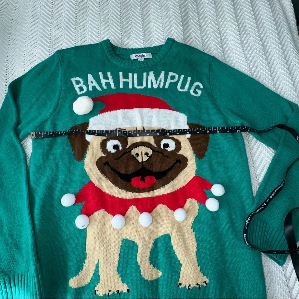 Amazing ugly Christmas sweater with pug -Large - Picture 5 of 7